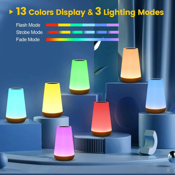 13 Color RGB Night Light, USB Rechargeable - Clokari