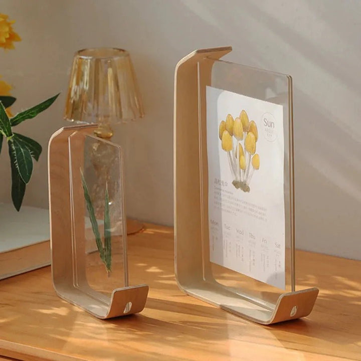 Acrylic Wooden Photo Frame – DIY Herbarium & Picture Display - Clokari