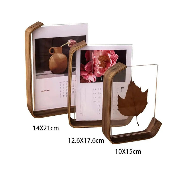 Acrylic Wooden Photo Frame – DIY Herbarium & Picture Display - Clokari