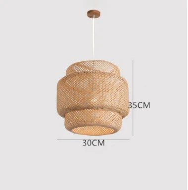 Hand - Knitted Weaving Pendant Lamp – Elegant Hanging Light - Clokari