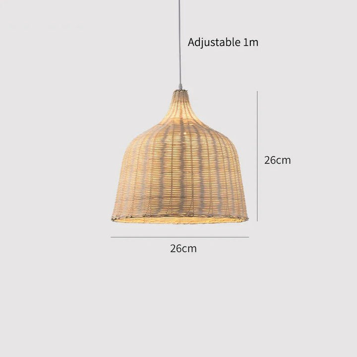 Hand - Knitted Weaving Pendant Lamp – Elegant Hanging Light - Clokari