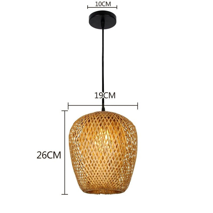 Hand - Knitted Weaving Pendant Lamp – Elegant Hanging Light - Clokari