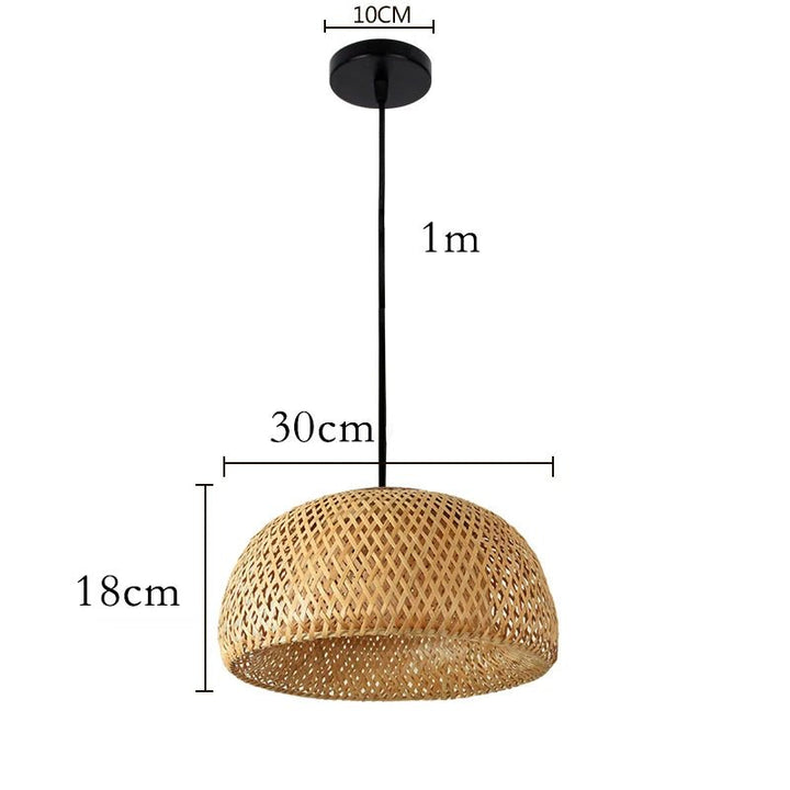 Hand - Knitted Weaving Pendant Lamp – Elegant Hanging Light - Clokari