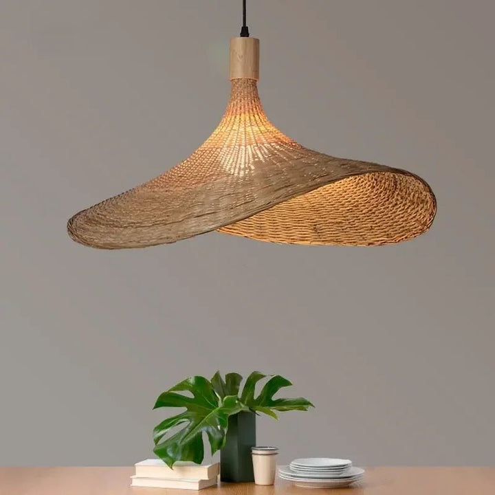 Hand - Knitted Weaving Pendant Lamp – Elegant Hanging Light - Clokari