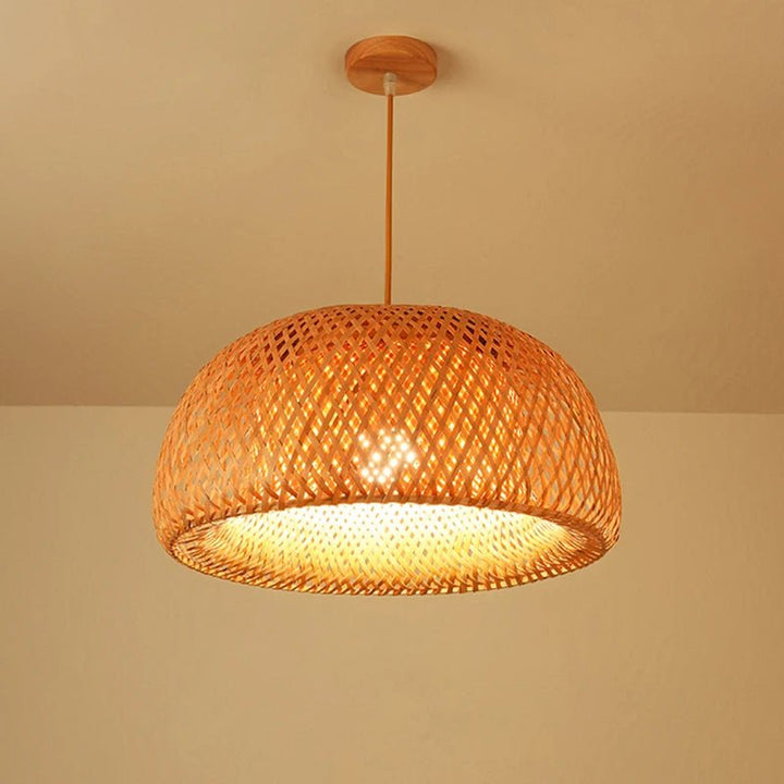 Hand - Knitted Weaving Pendant Lamp – Elegant Hanging Light - Clokari