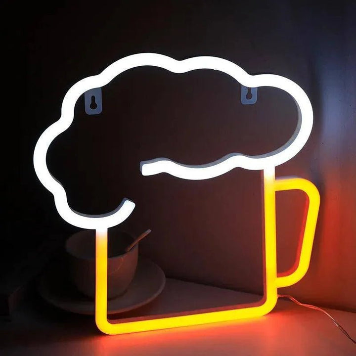 Neon Beer Sign – Party Vibes - Clokari