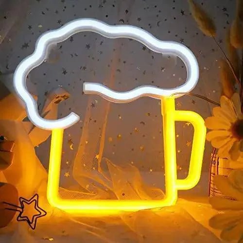 Neon Beer Sign – Party Vibes - Clokari