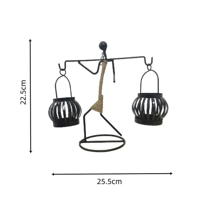 Nordic Metal Candlestick – Abstract Character Sculpture Candle Holder - Clokari