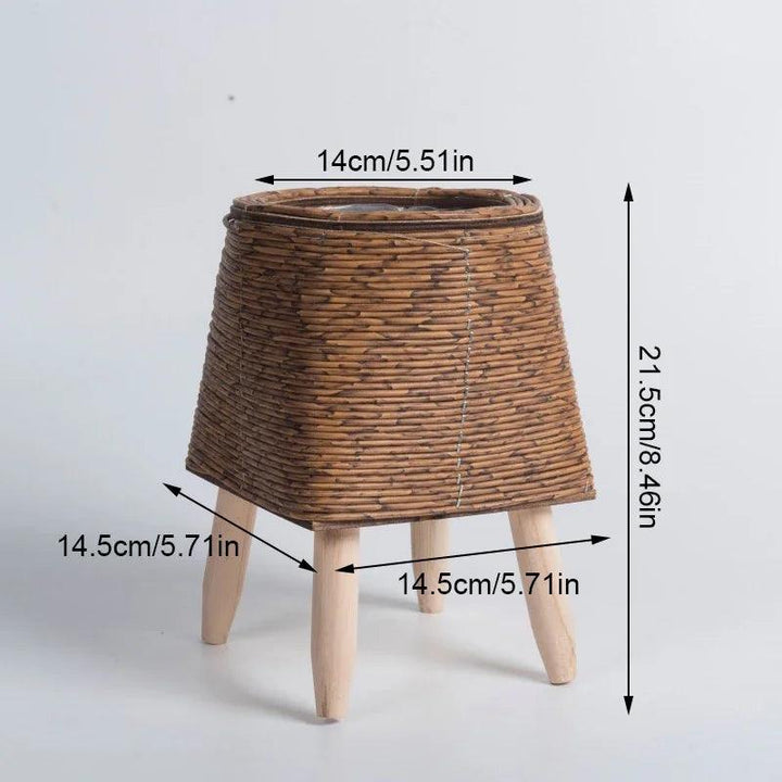 Nordic Woven Rattan Planter - Clokari